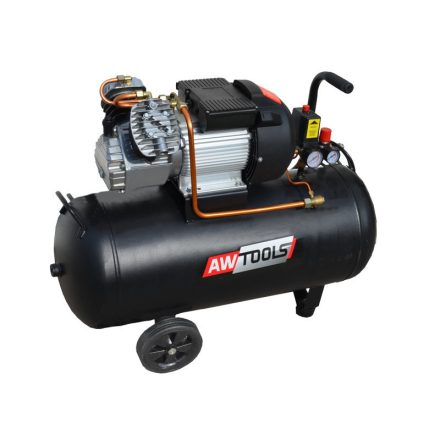 Olajos dugattyús kompresszor, kéthengeres, ZVA- 100L V, 100 L-es tartály, 370L/min, AWTOOLS