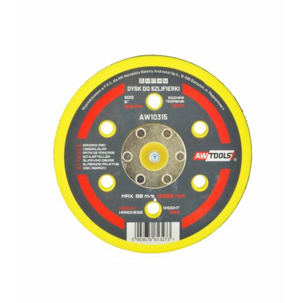 150mm-es tárcsa pneumatikus excenteres csiszolóhoz, AWTOOLS