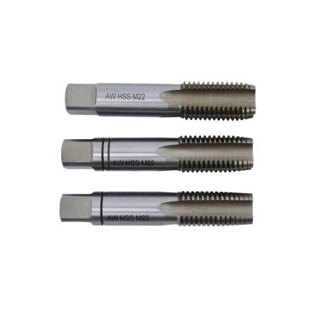Kézi menetfúró M3 x 0,5 mm 3 db-os szett, AWTOOLS
