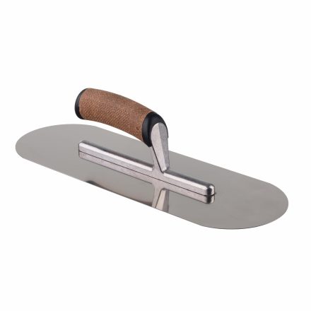 AWTOOLS fém simítólap félkör alakú 380 mm parafa nyéllel, alumínium talppal