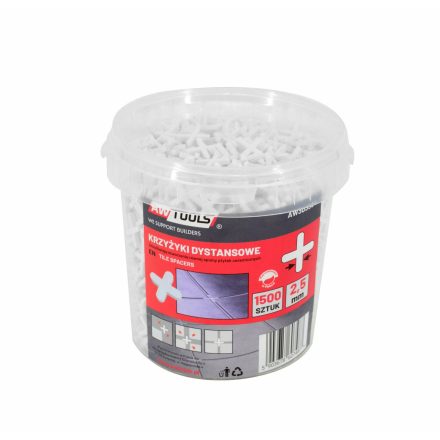 AWTOOLS távtartó kereszt 1,0mm / 1800 db vödörrel