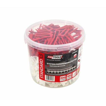 AWTOOLS szintező rendszer ST 2,0mm 300+100 (klipsz 7-15mm + klín)