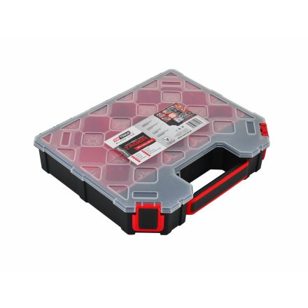 AWTOOLS BLACK LINE kis szervező táska kisméretű rekeszekkel 284x243x60mm