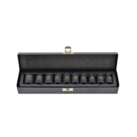 Gépi dugókulcs készlet, 10 darabos, 1/2", BLACK LINE, AWTOOLS