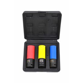   Gépi dugókulcs, 3 részes készlet kerékszereléshez, 17-19-21 mm, BLACK LINE, AWTOOLS