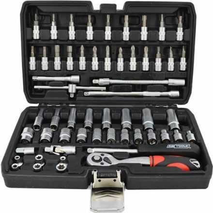 SZERSZÁMKULCS KÉSZLET, 1/4", 56 RÉSZES, AWTOOLS