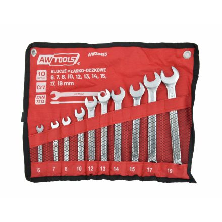 AWTOOLS csillag-villáskulcs készlet 10 db / 6mm-19mm