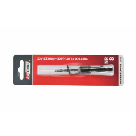 AWTOOLS 2in1 Előfúró és süllyesztő, fához, NR. 8