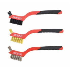   Drótkefe készlet inox, nylon, réz, L180mm, AW55007 AWTOOLS