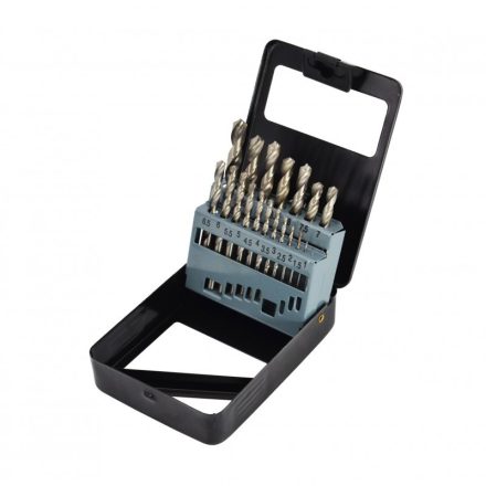 HSS-G fémfúrószár 19 db-os szett 1 - 10 mm, AWTOOLS