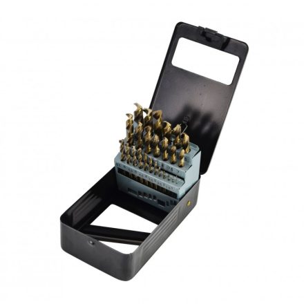 HSS-Co fémfúrószár 25 db-os szett 1 - 13 mm, AWTOOLS
