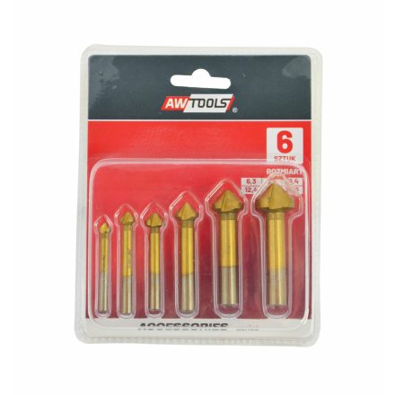 AWTOOLS lépcsős fúró készlet 6 db / 6,3-20,5 mm