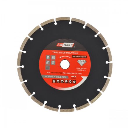 AWTOOLS szegmentált gyémánt vágótárcsa 400 x 32 / 25,4 / 22,2 mm