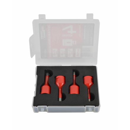 Körkivágó szett, kőhöz, kerámiához, márványhoz, csempéhez 5 db (2x6mm, 8mm, 10mm) (fúrókorona/lyukfűrész), AWTOOLS