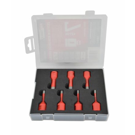 AWTOOLS körkivágó szett, kőhöz, kerámiához, márványhoz, csempéhez 7 db (2x6mm, 8mm, 10mm, 12mm, 14mm)
