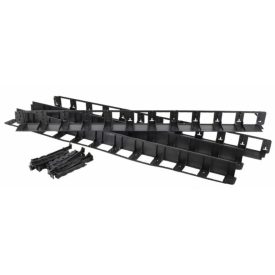 Fekete gyepszegély 4 db-os szett, 1 m, AWTOOLS