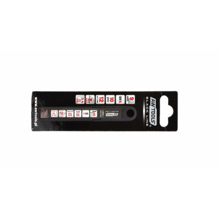 AWTOOLS BLACK LINE törhető pótpenge, 9 mm, 10 db, 12 szegmenses, SK4